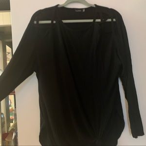 Long Sleeve open shoulder top size 14